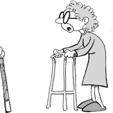 Senior citizens cartoon